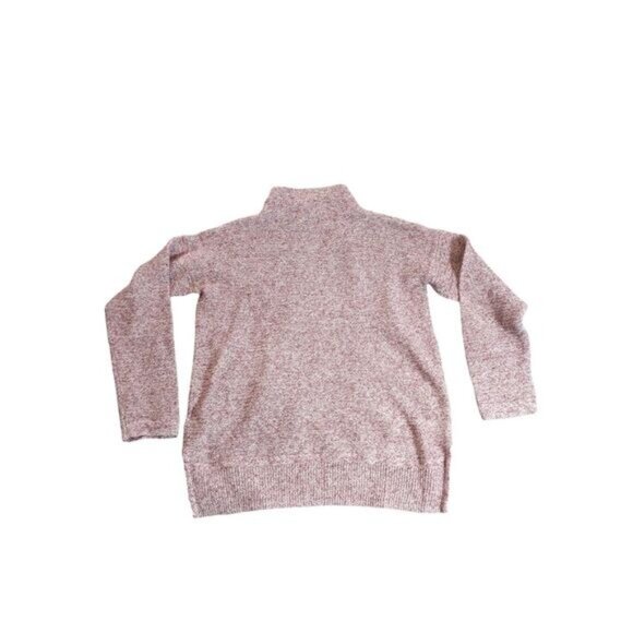 Old Navy Womens Mock Neck Sweater M Red White Grandmacore Vibes Cottagecore Cozy - Picture 6 of 7